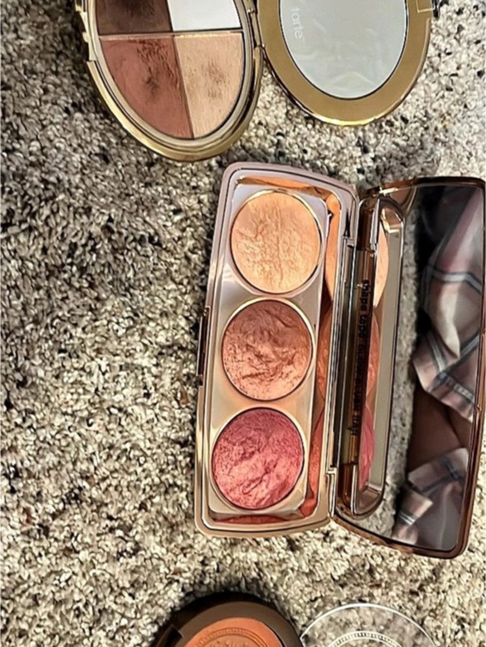 tarte Shape Tape Glow Blush Bar Brown & Gold NWT